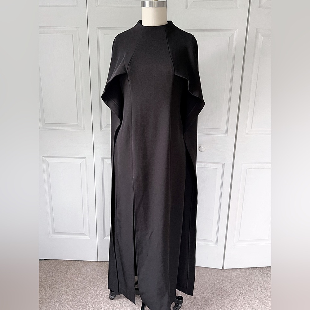 ASOS Maxi Dress With Cape Detail in Black